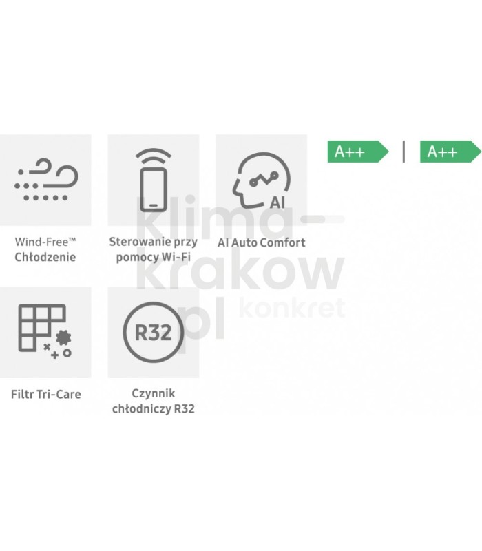 Montaż klimatyzatora Samsung WindFree AVANT S2 B 2,5kW dla os. pryw.