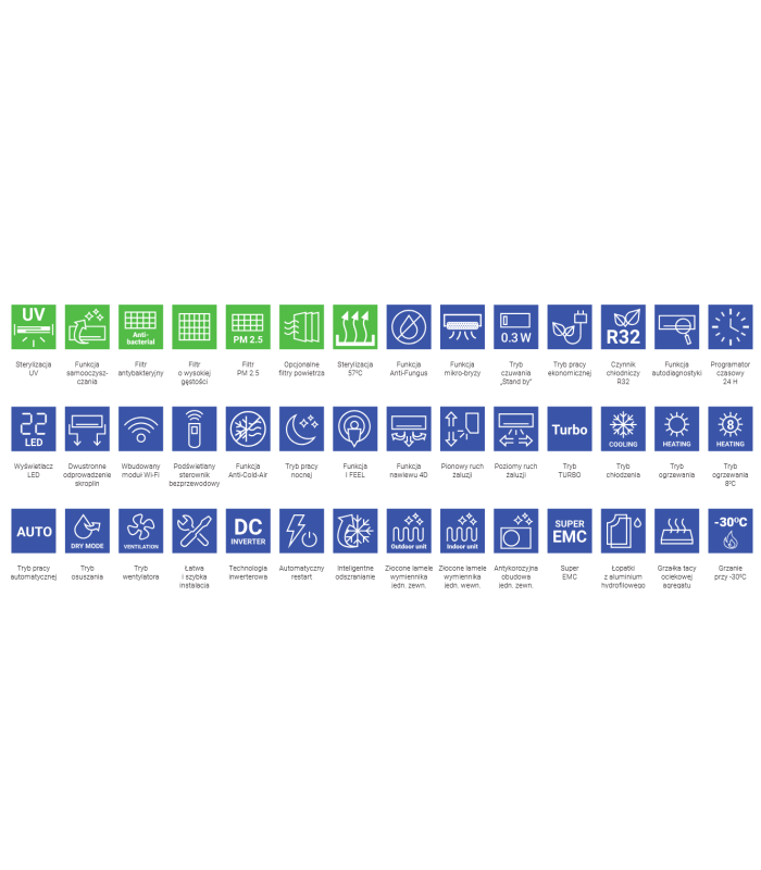 AUX C-Smart Premium Crystal AUX-18CCW - 5,4kW